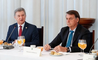 Jair Bolsonaro recebeu no Palácio do Planalto o pastor José Wellington Jr. e outros pastores da mesa diretora da Convenção Geral das Assembleias de Deus. (Foto: CGADB)