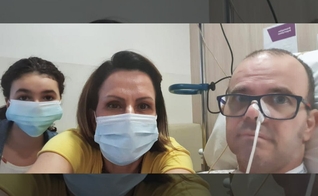 Fernando junto com sua esposa, Melissa, e a filha, Rebecca. (Foto: INCC)