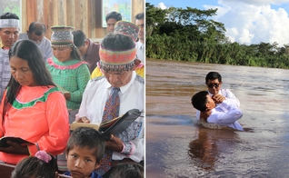 Missionários peruanos levaram o Evangelho à aldeia na região amazônica do país. (Foto: Facebook/MMM Contamana)