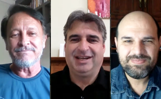 Pastor Elias Caetano e missionário Saulo Porto em entrevista ao Guiame. (Foto: Guiame)