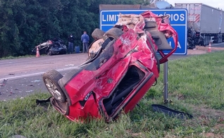 O acidente ocorreu entre Araucária e Contenda, no Paraná. (Foto: Jorge Melo/RPC)