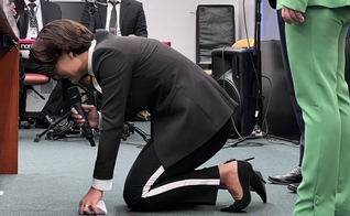 Primeira-dama Michelle Bolsonaro em culto na Câmara. (Foto: Frente Parlamentar Evangélica)