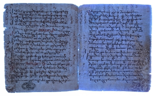 Imagem do manuscrito com a tradução do Novo Testamento. (Foto: Reprodução/OeAW)
