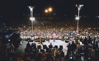 Cruzada evangelística do CfaN, na Zâmbia. (Foto: Captura de tela/YouTube CfaN Europe)