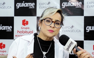 Daniela Araújo na Expoevangélica 2023. (Foto: Marcos Paulo Correa/Guiame)