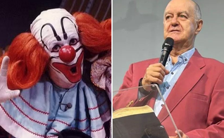 Wanderley Tribeck interpretando o palhaço Bozo, e pregando. (Foto: Instagram/Wanderley Tribeck)