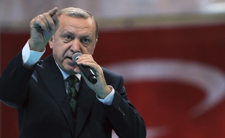 O presidente da Turquia, Recep Erdogan, se posicionou contra os aliados de Israel. (Foto: Murat Cetinmuhurdar/Pool Photo via AP)