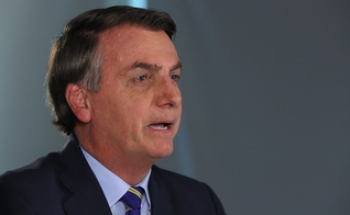 Presidente Jair Bolsonaro durante pronunciamento em rede nacional. (Foto: Isac Nóbrega/PR)