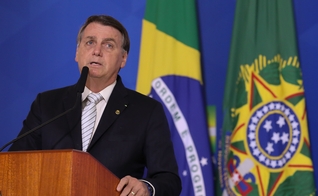Presidente Jair Bolsonaro em cerimônia no Palácio do Planalto. (Foto: Clauber Cleber Caetano/PR)
