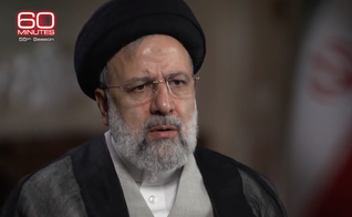 Presidente do Irã, Ebrahim Raisi. (Foto: Captura de tela/YouTube/60 Minutes)