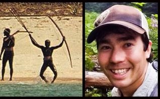 John Allen Chau foi recebido a flechadas pela tribo, mas continuou andando e depois teve uma corda amarrada em seu pescoço e foi arrastado pela praia. (Foto: PageSeven)