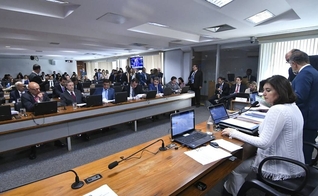 Sessão da Comissão de Constituição e Justiça foi presidida pela senadora Simone Tebet (MDB-MS). (Foto: Geraldo Magela/Agência Senado)