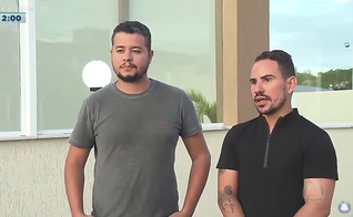 João Pedro Poderoso e Jadson Santana acionaram a Polícia Civil. (Foto: Balanço Geral Sergipe/TV Atalaia)