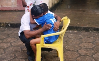 Reencontro entre os dois aconteceu neste sábado (18), em Macapá. (Foto: John Pacheco/G1)