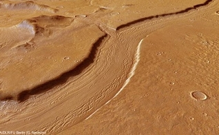 Foto do solo de Marte sugere que houve passagem de água corrente em alguns locais. (Foto: ESA/DLR/FU Berlin)