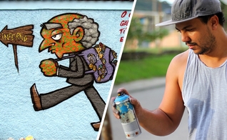 Léo Shun expressa o amor de Deus através da arte urbana desde sua conversão. (Foto: Divulgação)