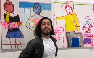 Jean Wyllys em defesa do Queermuseu, que expôs painéis com ilustrações que defendiam a homossexualidade infantil. (Foto: Reprodução/Facebook)