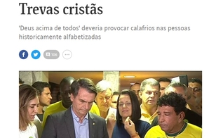 Artigo de Hélio Scwartsman compara cristãos a terroristas. (Imagem: Reprodução)