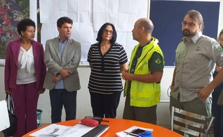 Ministra da Mulher, Damares Alves, visita Prefeitura de Brumadinho. (Foto: Divulgação/Prefeitura Municipal de Brumadinho)