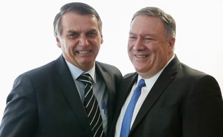 Presidente Jair Bolsonaro e secretário de Estado norte-americano, Mike Pompeo. (Foto: Marcos Correa/Reuters)