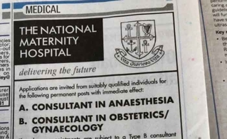 Anúncio de vaga de emprego em hospital da Irlanda pede profissionais que aceitem fazer aborto. (Foto: Reprodução/Twitter)