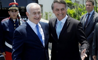 Jair Bolsonaro recebe Benjamim Netanyahu no Brasil. (Foto: Reprodução/Twitter)