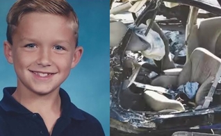 Landon Whitley, aos 8 anos, sofreu um acidente junto com seus pais quando voltavam da igreja. (Foto: Arquivo Pessoal)