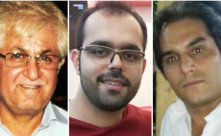Pastor Victor Bet Tamraz, Amin Afshar Naderi e Hadi Asgari, três cristãos condenados a 10 a 15 anos de prisão em julho de 2017. (Foto: Reprodução/Radio Farda)