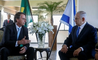 Jair Bolsonaro e o primeiro-ministro israelense Benjamin Netanyahu no Rio de Janeiro, em 28 de dezembro de 2018. (Foto: Agência Brasil/AFP/Fernando Frazão)