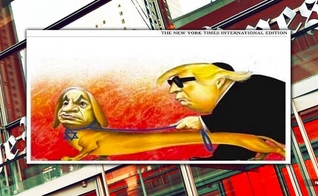 Charge usa figuras de Benjamin Netanyahu e Donald Trump. (Foto: Reprodução/UOL).
