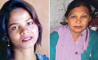 Depois que Asia Bibi (esquerda) foi liberada do Paquistão, Shagufta Kausar (direita) foi colocada em sua cela. (Foto: Reprodução)