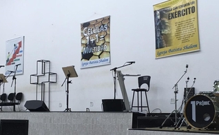 Imagem do interior da igreja evangélica em Paracatu. (Foto: Ailton Pinheiro/Arquivo pessoal)