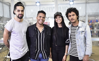 Be One Music no stand do Portal Guiame durante a ExpoEvangélica 2019. (Foto: Irion Oliveira/Guiame)