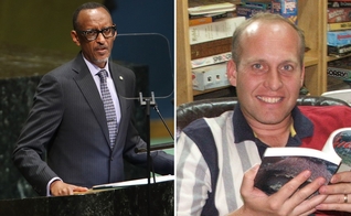 O presidente de Ruanda, Paul Kagame, discursa na 73ª Assembleia da ONU (à direita); o missionário deportado Gregg Schoof. (Foto: Reprodução / Getty Images / Spencer Platt / YouTube)