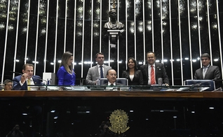 Plenário do Senado Federal durante sessão que prorrogou a isenção do ICMS para igrejas. (Foto: Roque de Sá/Agência Senado)