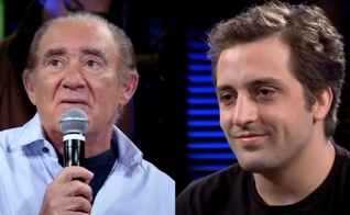 Os humoristas Renato Aragão e Gregório Duvivier. (Foto: Reprodução/YouTube)