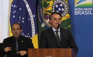 Presidente Jair Bolsonaro em sua participação no Culto de Ação de Graças no Palácio do Planalto, em 17 de dezembro de 2019. (Foto: Valter Campanato/Agência Brasil)