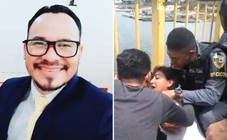 Pr. Ronaldo Oliveira em oração pela mulher, que tentava suicídio. (Foto: Reprodução/YouTube)