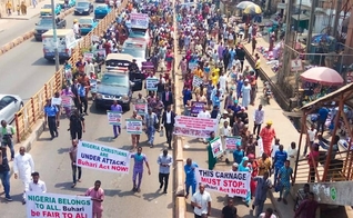 5 milhões de cristãos marcham em 28 dos 36 estados da nigerianos. (Foto: Reprodução / CAN).