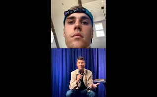 A pregação do pastor Judah Smith foi transmitida ao vivo por Justin Bieber. (Imagem: Instagram)