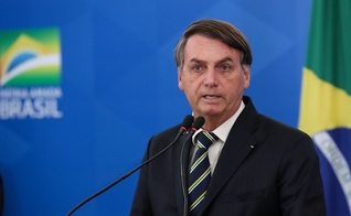 Presidente Jair Bolsonaro durante coletiva de imprensa em Brasília. (Foto: Marcos Corrêa/PR)