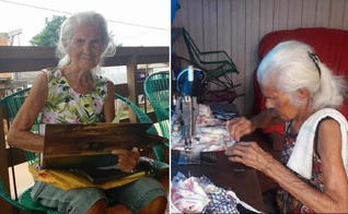 Maria Teixeira de Souza, de 103 anos, se recuperou do Covid-19. (Foto: Reprodução/A Crítica) 