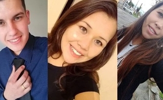 Os jovens Fernando, Ester e Jéssica – vítimas fatais do acidente na BR-277. (Foto: Reprodução/Facebook)