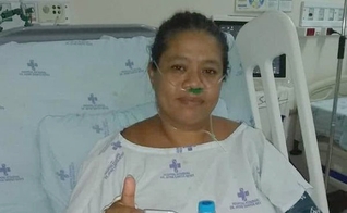 No hospital, a técnica de enfermagem Djenane orou para não precisar ficar intubada. (Foto: Arquivo Pessoal)