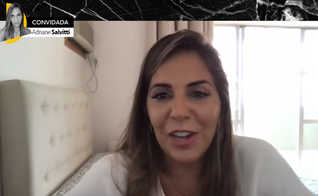 Adriane Salvitti compartilha seu testemunho em live do Guiame. (Foto: Reprodução / YouTube)