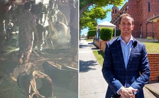 O soldado australiano Dillon Beatson era ateu até o momento da queda do helicóptero. (Foto: Arquivo pessoal)