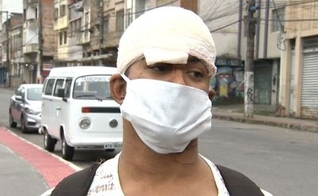 Silas Neves da Silva sofreu ferimentos na cabeça e pescoço. (Foto: Reprodução / TV Gazeta)