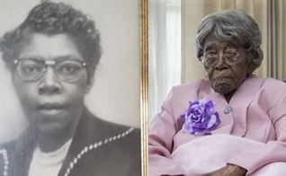 Hester Ford em sua juventude e hoje, aos 116 anos de idade. (Foto:  Arquivo pessoal/Mary Hill)