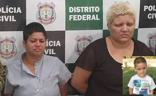 A mãe de Rhuan Maycon (à esq.) foi condenada junto com a companheira dela (à dir.) por matar e esquartejar o menino. (Foto: Divulgação/Polícia Civil e Reprodução/Facebook)