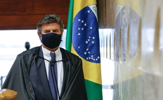Presidente do STF, ministro Luiz Fux em sessão realizada por videoconferência. (Foto: Fellipe Sampaio / SCO/STF)